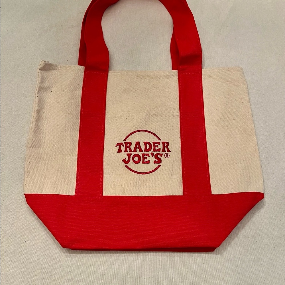Trader Joe’s Viral Canvas Mini Tote, Red,